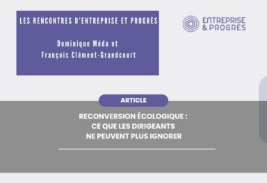 Rencontre Dominique Méda et François Clément-Grandcourt