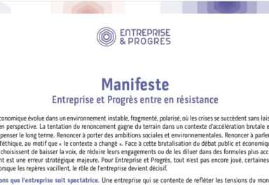 Visuel Manifeste Entreprise et Progrès entre en résistance