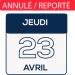 JEUDI 23 AVRIL JEUDI 23 AVRIL