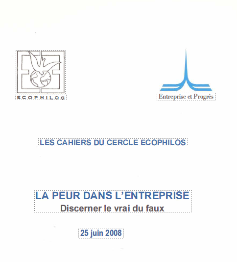 Couverture La peur dans l'entreprise (2008)