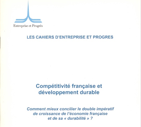 Couverture Compétitivité française et développement durable