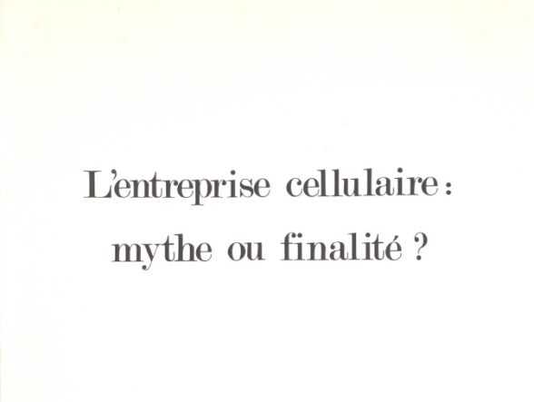 Couverture L'entreprise cellulaire