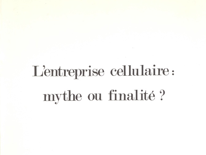 Couverture L'entreprise cellulaire