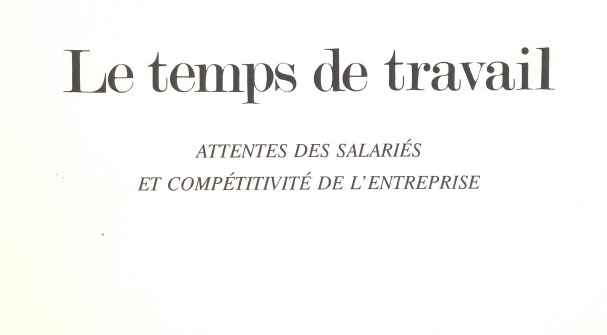 Couverture Le temps de travail 3