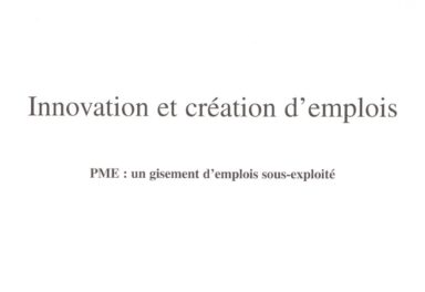 Couverture Rapport Innovation et emplois