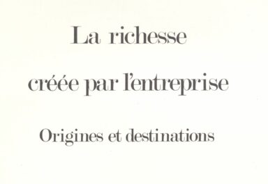 Couverture La richesse créée par l'entreprise