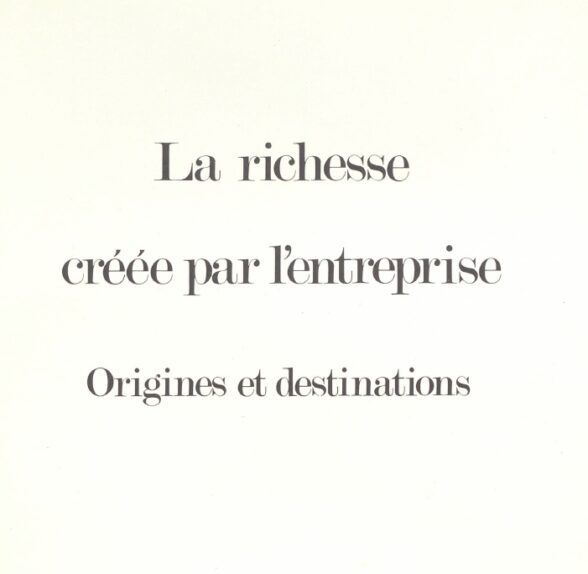 Couverture La richesse créée par l'entreprise