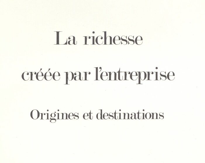 Couverture La richesse créée par l'entreprise